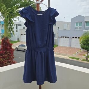 Tommy Hilfiger Dark Blue Ruffle Mini Dress